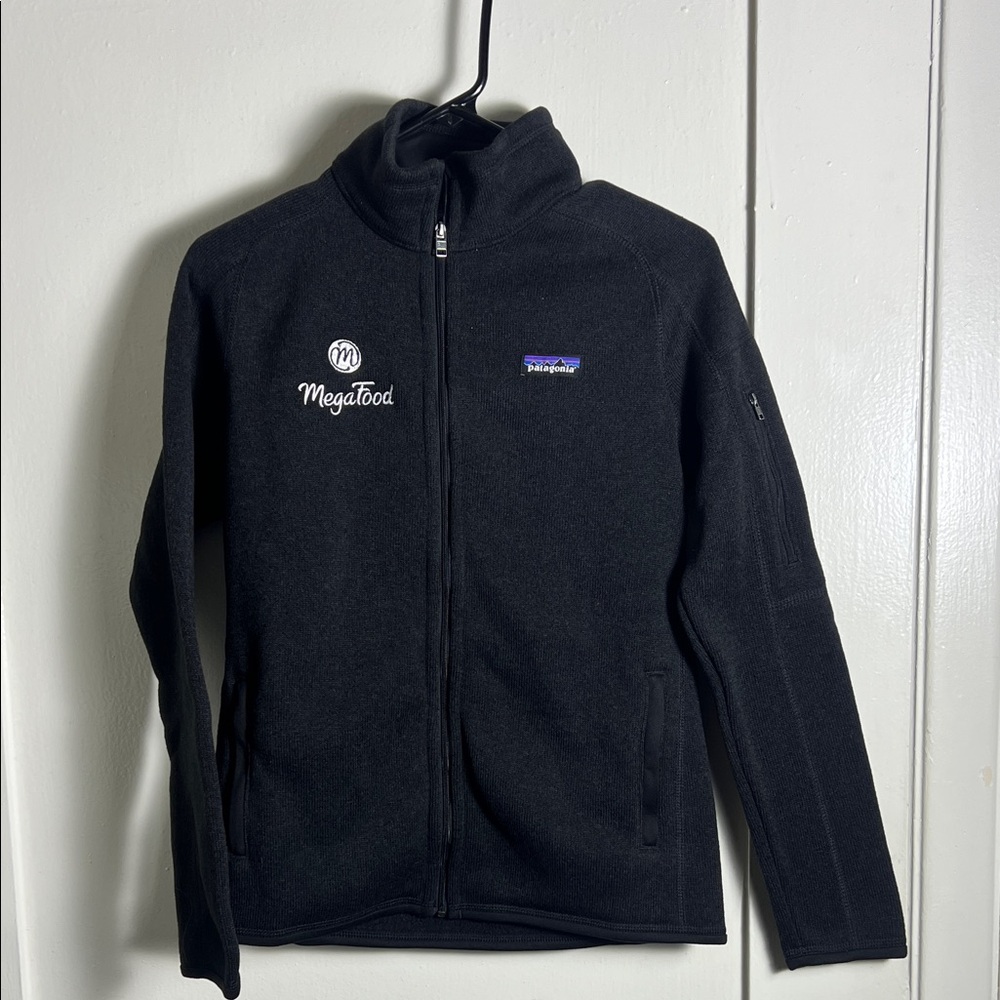 BRAND NEW! Patagonia Black Full-Zip Fleece Jacket with Corporate Brand Patch.